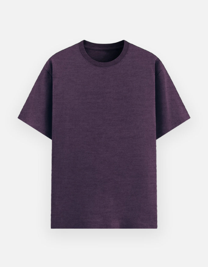 C-Labs C-Minimal: Basic T-Shirt Basic T-Shirt Purple melange Front_1_c_64