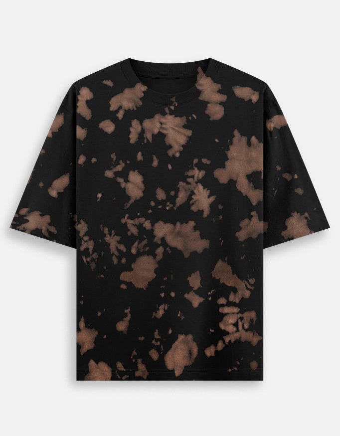 C-Labs C-Standard: Tie Dye Oversized T-Shirt Tie Dye Oversized T-Shirt Brown Black Front_1_c_66