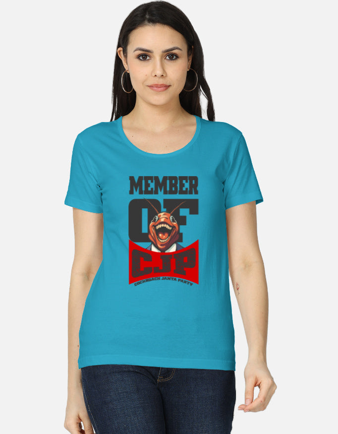 C-Labs Member of Cockroach Janatha Party Women's Classic T-Shirt SkyBlue Front_1_c_6_5632bfed-1bd5-421f-aa4c-b9ff0a050136