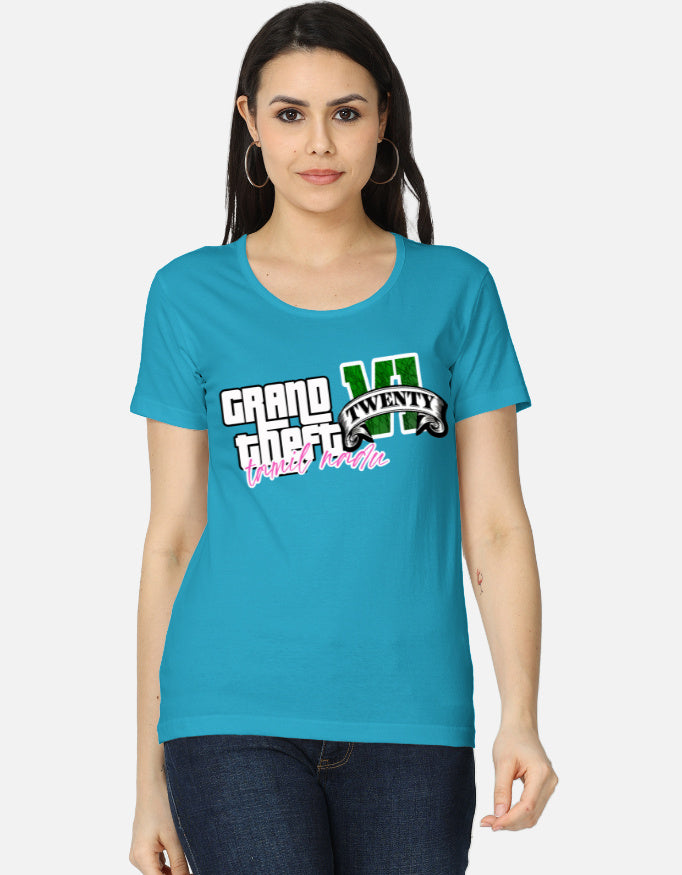 C-Labs Grand Theft Auto: Tamil Nadu Edition Women's Classic T-Shirt SkyBlue Front_1_c_6_ac6b4563-c494-47f4-9116-64d9108d3521