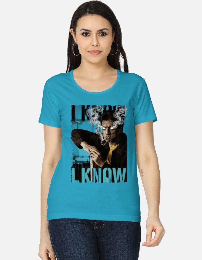 C-Labs I Know I Know Women's Classic T-Shirt SkyBlue Front_1_c_6_c8c86bdb-eb3a-4f09-86cf-bad1f846a3fe