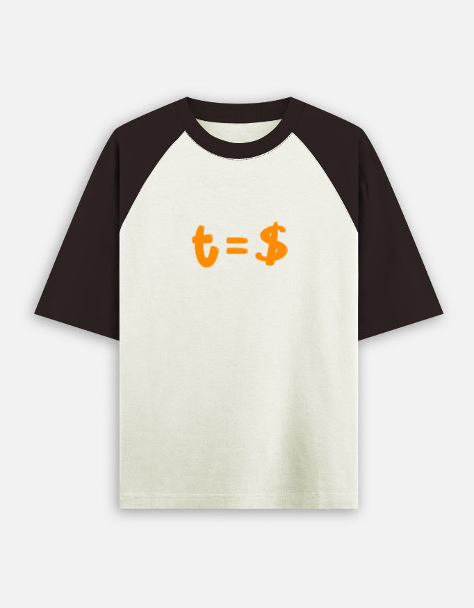 C-Labs Time Is Money Oversized Classic T-Shirt Coffee Brown off white Front_1_c_72_cb2bed7f-f343-42a1-9533-be307891598d
