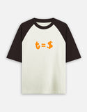 C-Labs Time Is Money Oversized Classic T-Shirt Coffee Brown off white Front_1_c_72_cb2bed7f-f343-42a1-9533-be307891598d