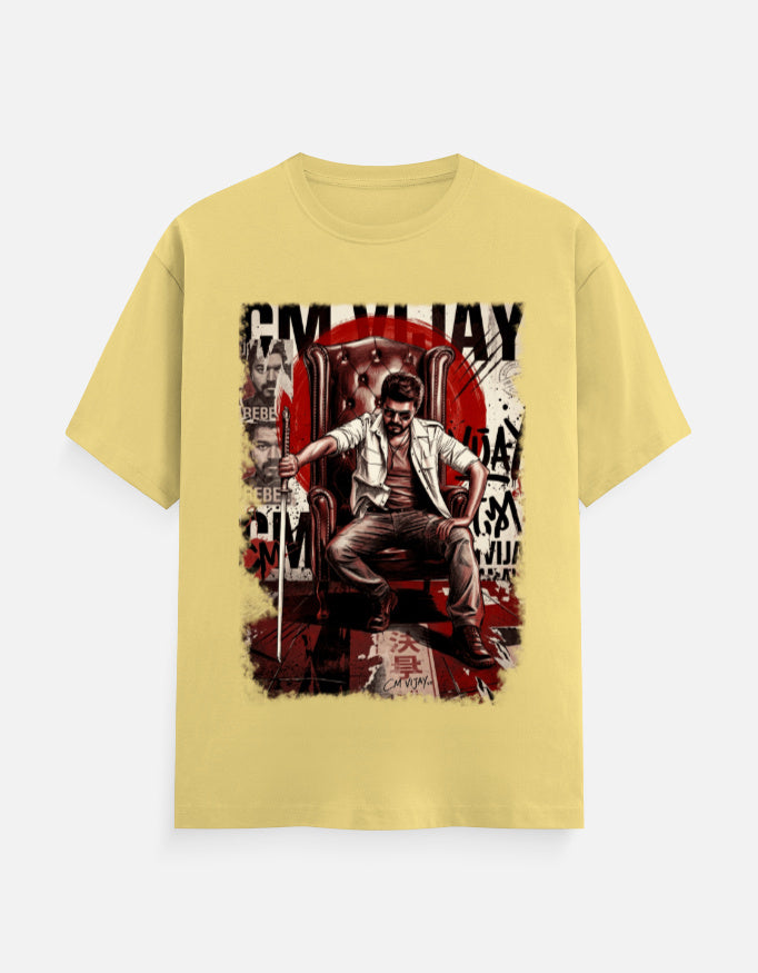 C-Labs CM VIJAY Classic Crew T-Shirt Yellow Front_1_c_7_0405a430-8206-484f-8f74-4c6230348d3e