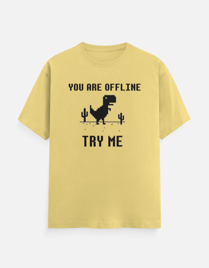 C-Labs If You Are in Offline, Try Me Classic Crew T-Shirt Yellow Front_1_c_7_147cecd0-efee-41df-85b6-b8d91edd2e10