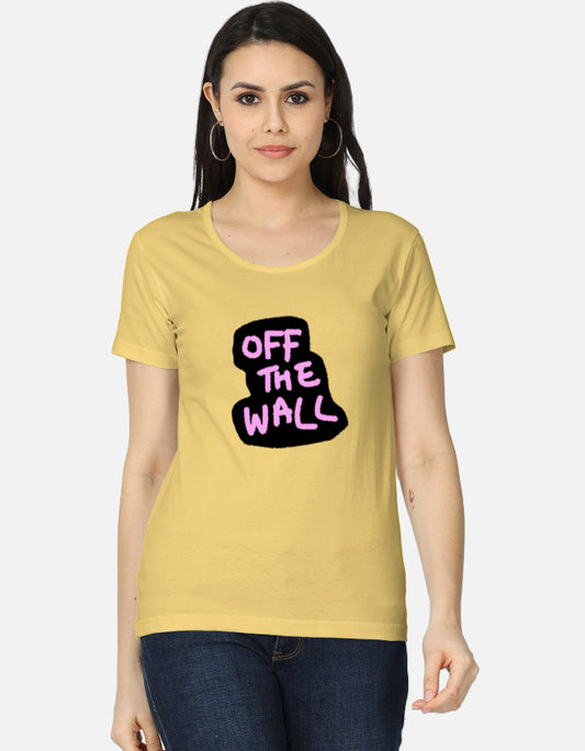 C-Labs Off The Wall Women's Classic T-Shirt Yellow Front_1_c_7_196ccff9-e323-47c7-ab91-9e24a9e124c0