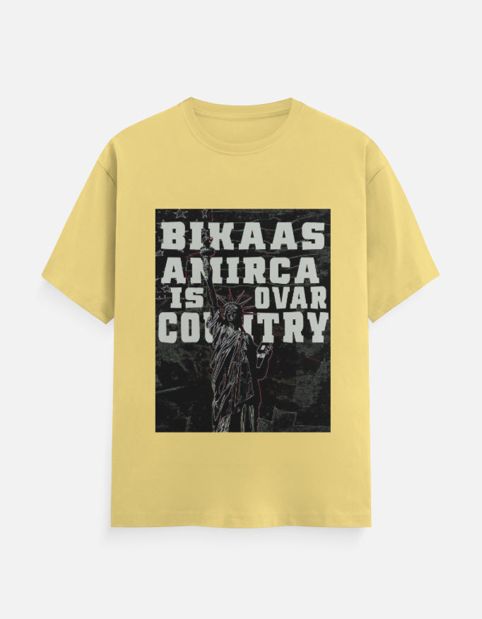 C-Labs Bikaas Amirca Is Ovar Country Classic Crew T-Shirt Yellow Front_1_c_7_2c597657-f732-45da-963c-9005a4e71d4c