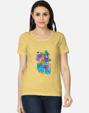 C-Labs Colorful Girl Women's Classic T-Shirt Yellow Front_1_c_7_4c880c4f-2c18-436f-9911-c247645ed805