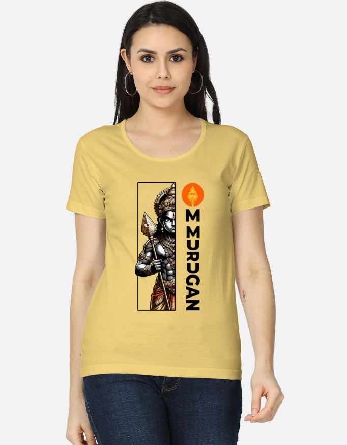 C-Labs Om Murugan Women's Classic T-Shirt Yellow Front_1_c_7_4e5f9be4-4c78-4254-88bd-90c6668f1f99