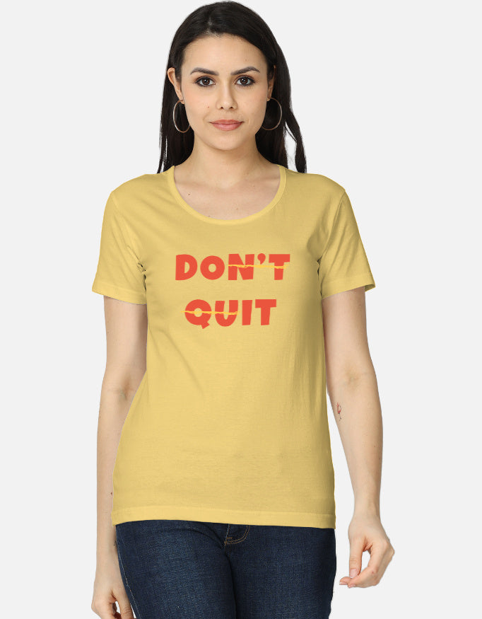 C-Labs Don't Quit Women's Classic T-Shirt Yellow Front_1_c_7_6419cc15-9f95-43b6-9424-6e542c712f68