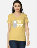 C-Labs On Off Women's Classic T-Shirt Yellow Front_1_c_7_6bf5ec4e-1fc6-44fe-a6bf-b09ce24b4464