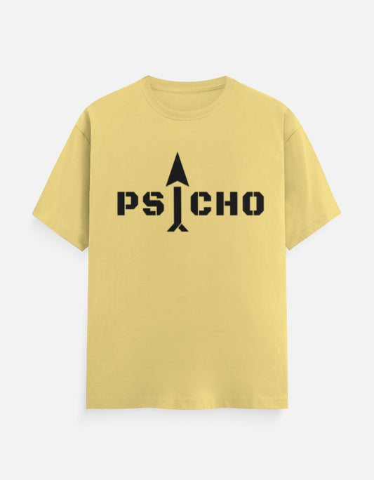 C-Labs PSYCHO Classic Crew T-Shirt Yellow Front_1_c_7_76d80f45-6625-4969-8d92-4030d0844b75