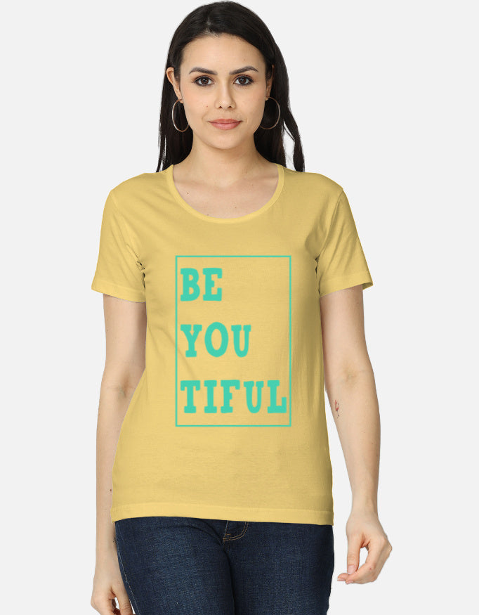 C-Labs Be You Tiful Women's Classic T-Shirt Yellow Front_1_c_7_978ea52b-d16d-4c1b-a651-3c9a6f383434