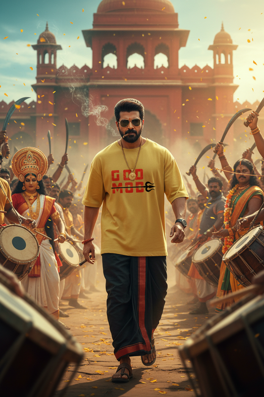C-Labs Karuppu God Mode Classic Crew T-Shirt Front_1_c_7_acc2e182-3035-46bd-9eb1-f5fe8ac5c88a