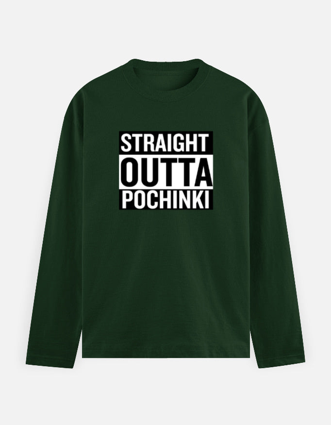 C-Labs Straight Outta Pochinki Full Sleeve T-Shirt Bottle Green Front_1_c_8_058532b7-2efa-4a35-8d4c-b7d220181398