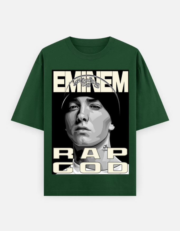 C-Labs Rap God Oversized Classic T-Shirt Bottle Green Front_1_c_8_11f81cf4-98fa-4e19-9db2-8b3bf52c0b14