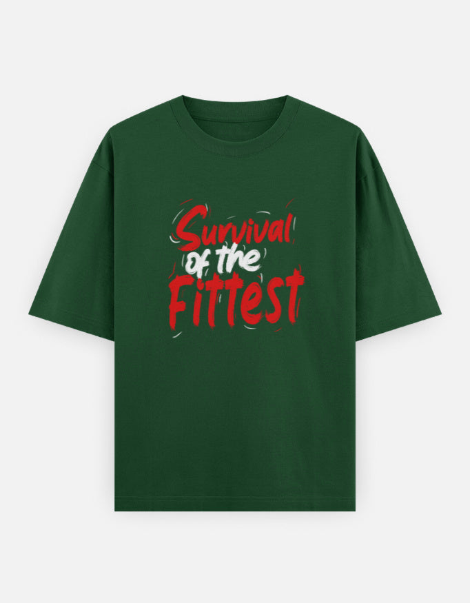 C-Labs Survival of the Fittest Oversized Classic T-Shirt Bottle Green Front_1_c_8_157f879c-9776-40d1-aba2-f357e2122d6d