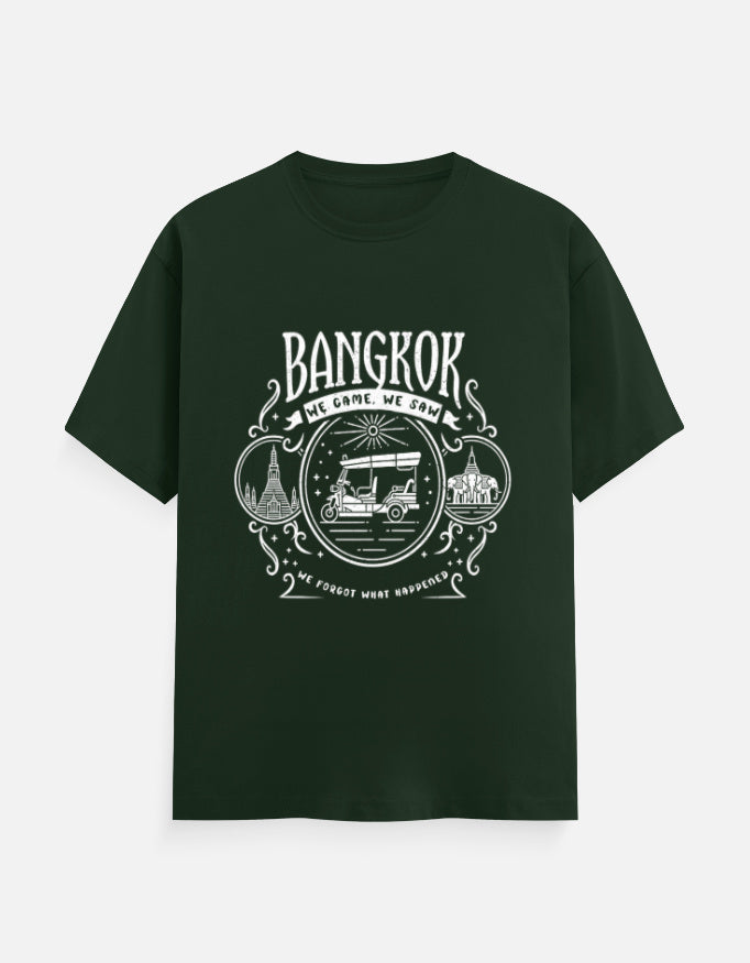 C-Labs Bangkok: We Came, We Saw Classic Crew T-Shirt Bottle Green Front_1_c_8_16e43cdc-2710-4bd5-a257-41a8d8a6e517