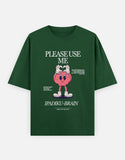 C-Labs Please use me ipadiku "Brain" Oversized Classic T-Shirt Bottle Green Front_1_c_8_1f242801-defd-4a76-9cb1-1ebe7a918aa5
