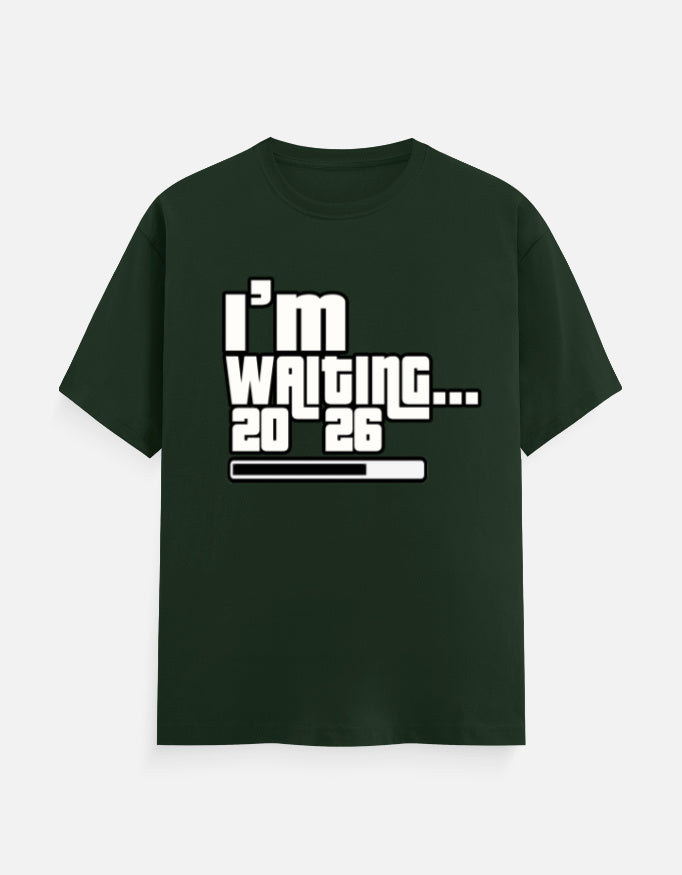 C-Labs I'm Waiting (2026) Classic Crew T-Shirt Bottle Green Front_1_c_8_2adc91b9-13ae-42e9-9abd-ba0fb0cb77f0