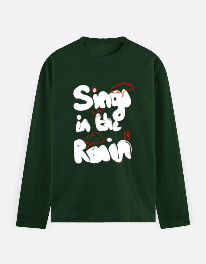 C-Labs Sing In The Rain Full Sleeve T-Shirt Bottle Green Front_1_c_8_36dd7e11-24d3-4274-a477-0ca9c73e3f84