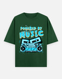 C-Labs Powered By Music Oversized Classic T-Shirt Bottle Green Front_1_c_8_415e0bd0-9aa8-47e0-b1ba-45e04a12c96e