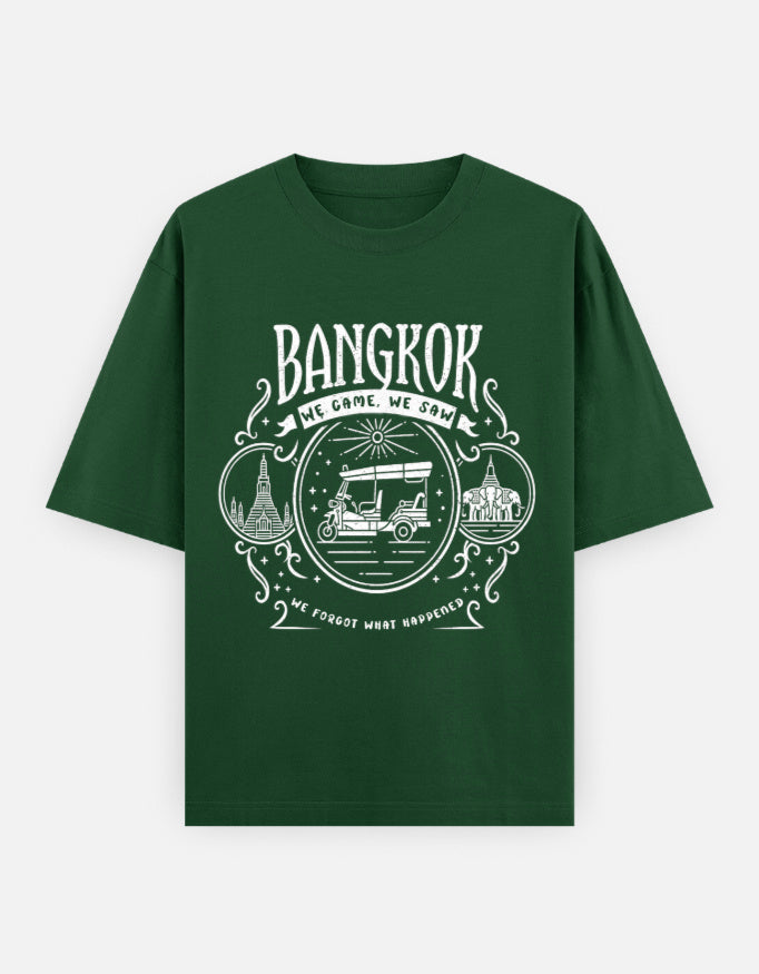C-Labs Bangkok: We Came, We Saw Oversized Classic T-Shirt Bottle Green Front_1_c_8_497ae30f-5881-4ed9-aa48-e48772dce02b