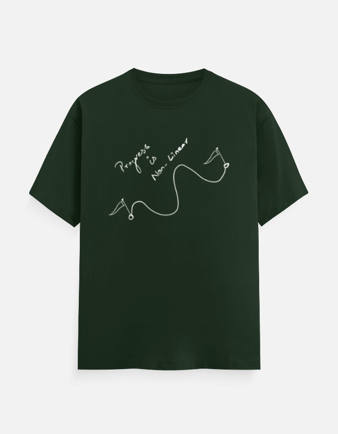 C-Labs Progress is non linear Classic Crew T-Shirt Bottle Green Front_1_c_8_503db93e-8466-4148-9a5a-c8c44c7e42c9