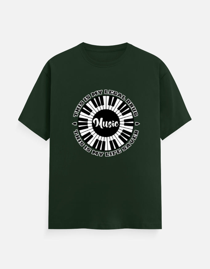 C-Labs Music Is My Drug Classic Crew T-Shirt Bottle Green Front_1_c_8_57e314cd-78a2-4f47-bee6-39e8ef9f27cb