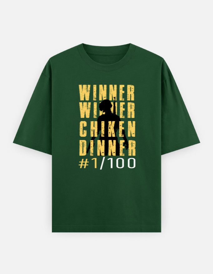C-Labs WINNER WINNER CHICKEN DINNER Oversized Classic T-Shirt Bottle Green Front_1_c_8_6969e2f4-a8be-4bd2-b53a-18cf38badd98
