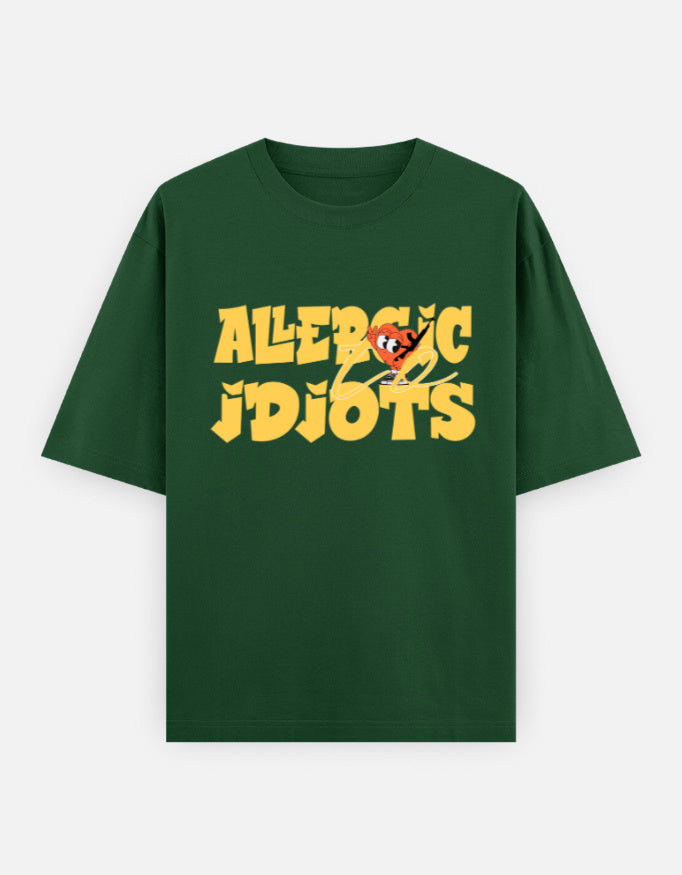 C-Labs Allergic To Idiots Oversized Classic T-Shirt Bottle Green Front_1_c_8_6e596a15-08a3-4e72-9551-b312f3478d81