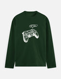 C-Labs Let's Play Full Sleeve T-Shirt Bottle Green Front_1_c_8_72012f5c-5562-4c16-a69a-38451e422c62