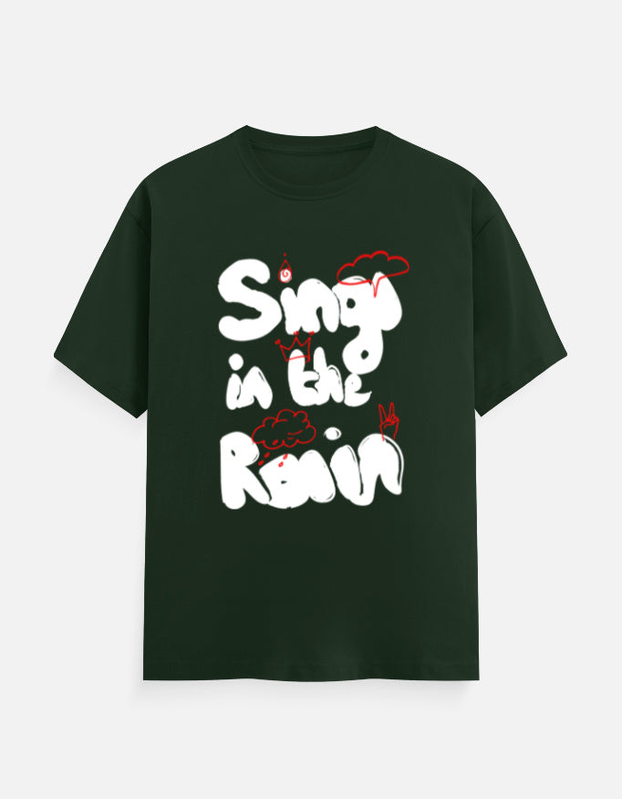 C-Labs Sing in the Rain Classic Crew T-Shirt Bottle Green Front_1_c_8_734d9dff-306d-4a9b-8425-39a8933db46a