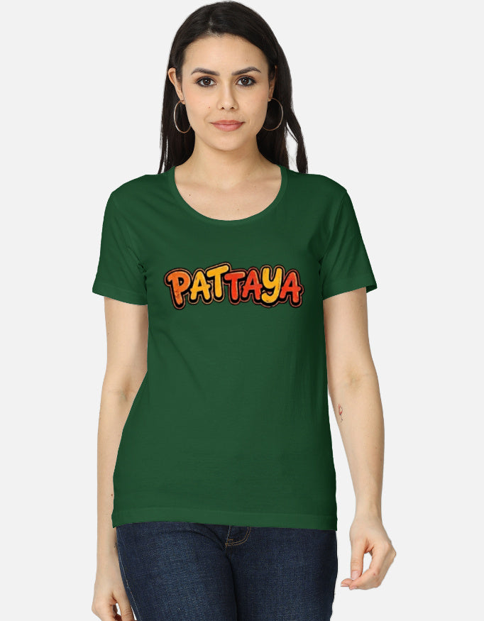 C-Labs Pattaya Women's Classic T-Shirt Bottle Green Front_1_c_8_83917f5b-1543-4e67-917e-35f6a5cd68ef
