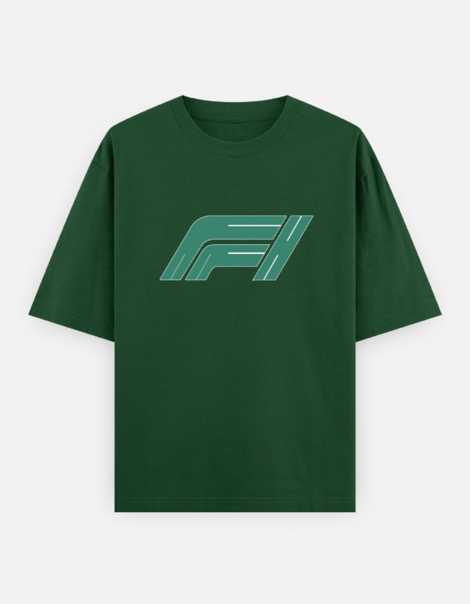 C-Labs F1 Oversized Classic T-Shirt Bottle Green Front_1_c_8_87793e3f-5b63-416a-9dd0-5c3100c51c42