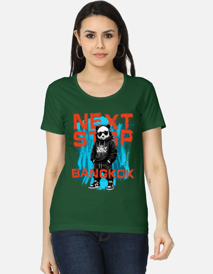 C-Labs Next Stop: Bangkok Women's Classic T-Shirt Bottle Green Front_1_c_8_90388263-c1d9-4ae7-9885-1c9d1e5233e9