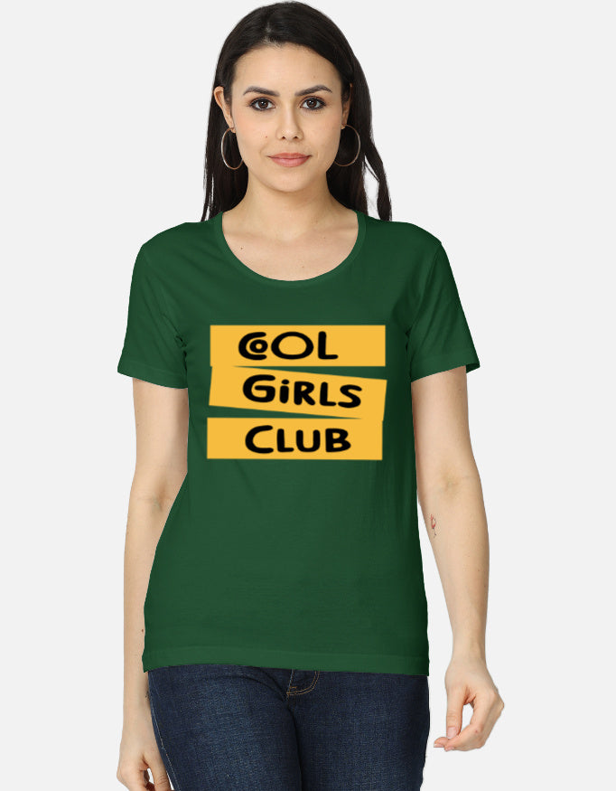 C-Labs Cool Girls Club Women's Classic T-Shirt Bottle Green Front_1_c_8_950df3da-477a-499c-937a-2411dea52029