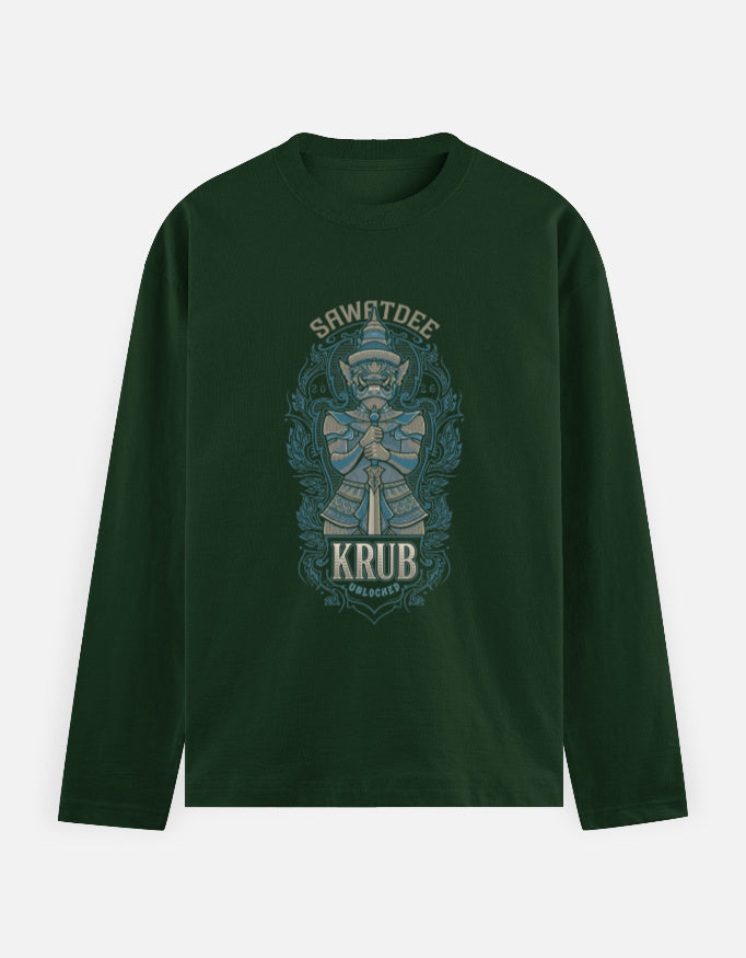 C-Labs Sawatdee Krub Full Sleeve T-Shirt Bottle Green Front_1_c_8_961ccf22-4145-4685-9a7e-85937d6530ad