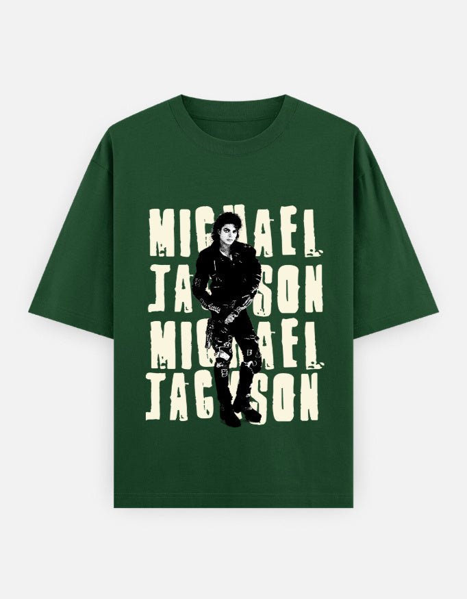 C-Labs Michael Jackson Oversized Classic T-Shirt Bottle Green Front_1_c_8_a0dfa5af-da01-4bbd-922f-709bb5c36d97