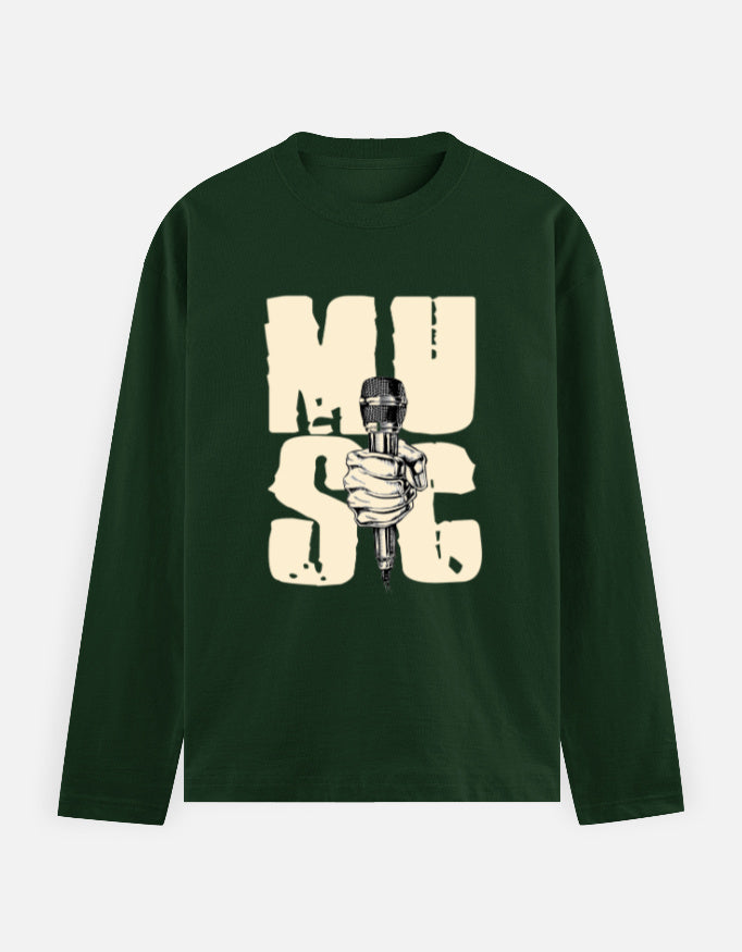 C-Labs Music Full Sleeve T-Shirt Bottle Green Front_1_c_8_a0e900eb-7f85-48d7-933e-6449138fe81b