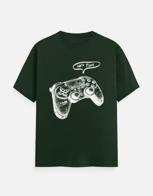 C-Labs Let's Play Classic Crew T-Shirt Bottle Green Front_1_c_8_b5ff2f0e-b1fd-4ba5-a066-074a377cdbf2