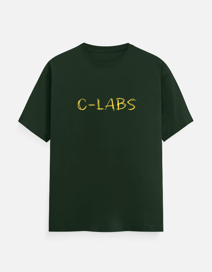 C-Labs C-LABS Scribble Classic Crew T-Shirt Bottle Green Front_1_c_8_b85cb267-7db2-4665-b059-dafa94a105aa