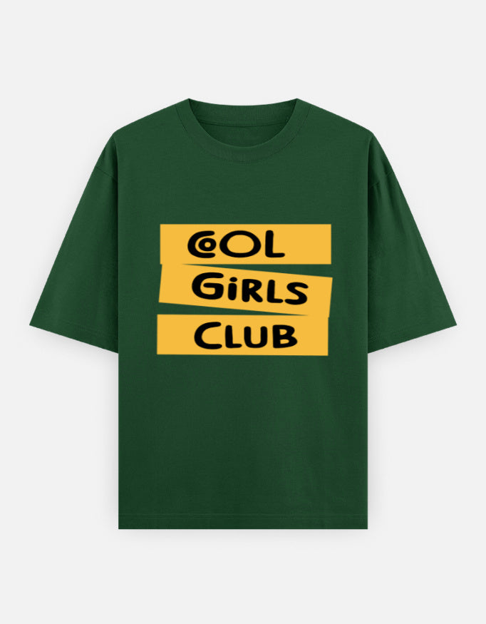 C-Labs Cool Girls Club Oversized Classic T-Shirt Bottle Green Front_1_c_8_bcf7cd18-5b77-48ba-bf6c-e9917dc9be47