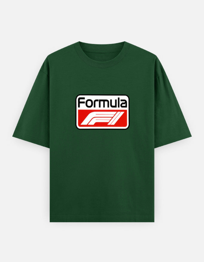 C-Labs Formula 1 Oversized Classic T-Shirt Bottle Green Front_1_c_8_bf20f29d-d7b6-4e65-86af-8d0c340c94b6
