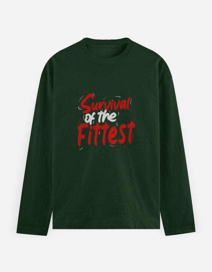 C-Labs Survival of the Fittest Full Sleeve T-Shirt Bottle Green Front_1_c_8_c5f7c7f9-3426-4ff1-ac5f-615bd5c46e94