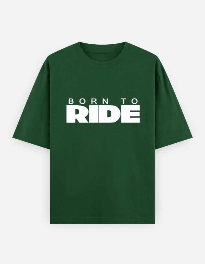 C-Labs Born To Ride Oversized Classic T-Shirt Bottle Green Front_1_c_8_c7911843-564c-4378-9eb0-2f53c7a30834