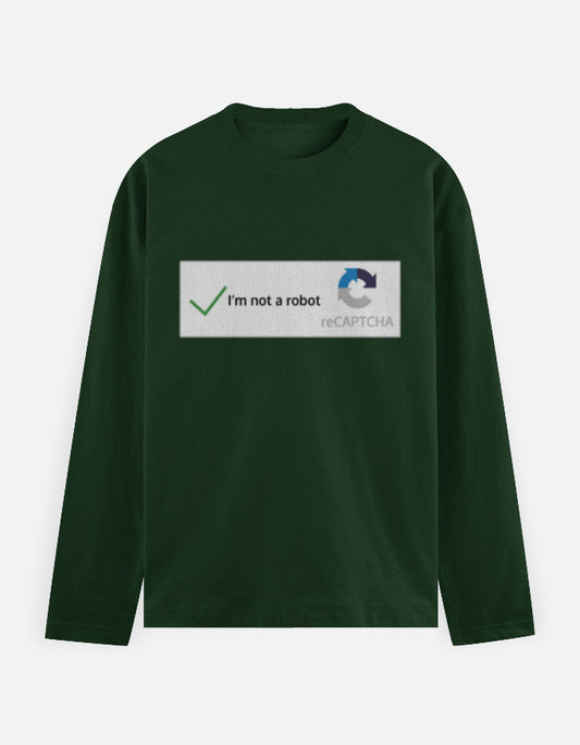 C-Labs I'm Not a Robot Full Sleeve T-Shirt Bottle Green Front_1_c_8_c9a97e24-1d3d-4a6d-bfd7-78abb47350fd