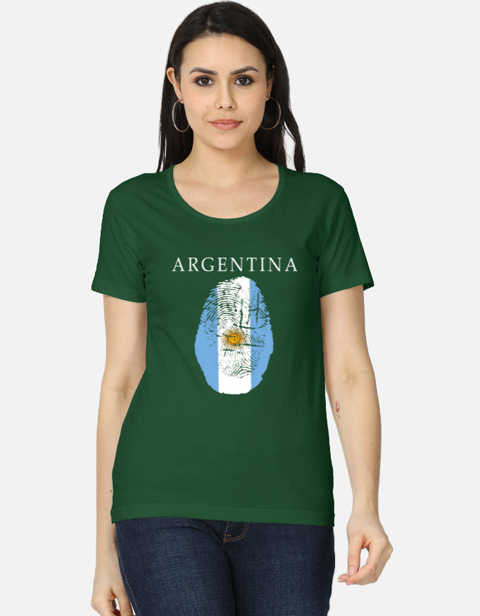C-Labs Argentina Women's Classic T-Shirt Bottle Green Front_1_c_8_cc90a92a-bcfd-4cbf-9f25-306d5f7cb3e2