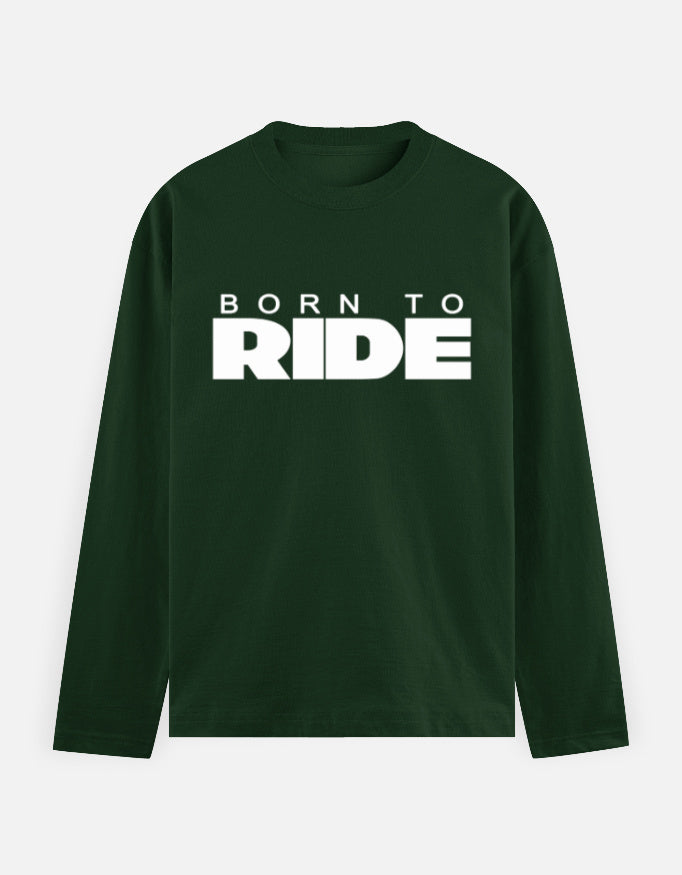 C-Labs Born To Ride Full Sleeve T-Shirt Bottle Green Front_1_c_8_cd2b0862-75af-4448-acee-2b880251ec4f