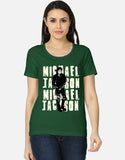 C-Labs Michael Jackson Women's Classic T-Shirt Bottle Green Front_1_c_8_cdd3ca1f-f2bc-4479-b682-1a9cd55e41b0